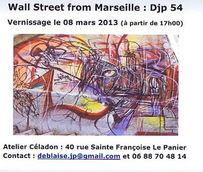 8 au 31 mars 3013 | Exposition de JP Deblaise à l'Atelier Celadon à Marseille (13)