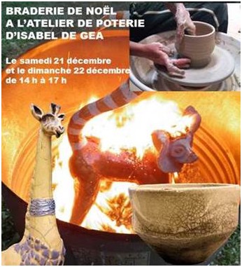 les 21 et 22 décembre 2013 | Braderie de Noël à l'atelier de poterie Isabel de Gea