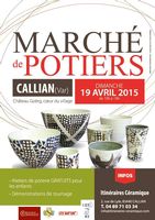 Marché potier de Callian (Var) le dimanche 19 avril 2015 |18 céramistes au Château Goërg