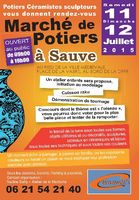 Marché potier à Sauve (Gard), les 11 et 12 juillet 2015 - céramique, poterie utilitaire et décorative, bijoux...
