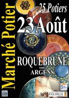 Marché potier de Roquebrune sur Argens (Var) le dimanche 23 août 2015