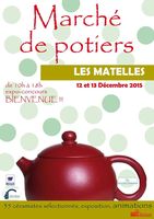 Marché potier des Matelles (Hérault) les 12 et 13 décembre 2015 - arts de la table, objets déco, pièces uniques, bijoux