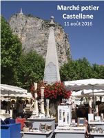 Marché potier de Castellane (Alpes de Haute Provence) le jeudi 11 août 2016