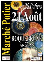 Marché potier de Roquebrune sur Argens (Var) le 21 août 2016 - poterie, céramique