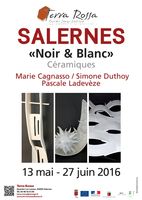 Exposition céramique, Noir & Blanc - Terra Rossa, Salernes jusqu'au 27 juin 2016 (Var) Marie Cagnasso, Simone Duthoy et Pascale Ladevèze