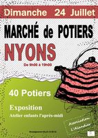 Marché potier de Nyons (Drôme), le 24 juillet 2016 - céramique et poterie