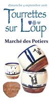 Marché potier de Tourrettes sur Loup (Alpes Maritimes) le dimanche 4 septembre 2016 - céramique et poterie