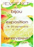 Exposition vente de bijoux à Entrevennes (Alpes de haute Provence) du 18 au 25 septembre 2016