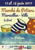 Marché potier de Marseillan (Hérault) les 17 et 18 juin 2017, céramique et poterie