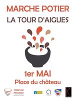Marché potier de la Tour d'Aigues (Vaucluse) le 1er mai 2017 - céramique et poterie en Lubéron