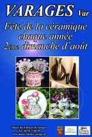 Marché potier de Varages (Var) le 13 août 2017, céramique, poterie et santon