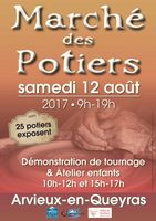 Marché potier de Arvieux (Hautes Alpes) le samedi 12 août 2017 - céramique et poterie