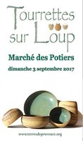 Marché potier de Tourrettes sur Loup (Alpes Maritimes) le dimanche 3 septembre 2017 - céramique et poterie