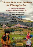 Foire aux santons de Champtercier (Alpes de Haute Provence) du 25 novembre au 3 décembre 2017