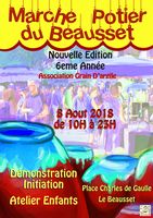 Marché potier du Beausset (Var) le 8 août 2018
