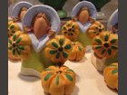 La maraïchère aux citrouilles ATELIER AUTOUR DE LA TERRE - Fabricant à - Santons et Crèches