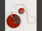 Collier et bague - Rond, rouge ANDREANI CREATIONS - Fabricant à - Bijoux