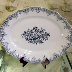 Plat oblong louis XV décors Olérys