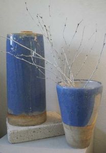 Vases bleus