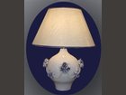 Lampe poire, roses et tresses bleutées FAIENCERIE LA BELLE EPOQUE - Fabricant à - Objets décoration
