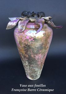 vase aux feuilles métallisations
