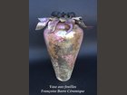 vase aux feuilles métallisations ATELIER FRANÇOISE BARRE CÉRAMIQUE - Fabricant à - Objets décoration
