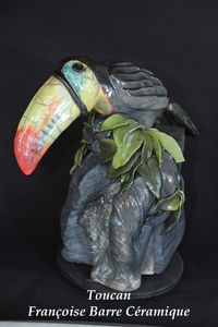 toucan sculpture et modelage raku