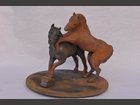 Combat de chevaux ATELIER FRANÇOISE BARRE CÉRAMIQUE - Fabricant à - Sculpture