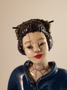 Raku : Japonaise (détail visage)