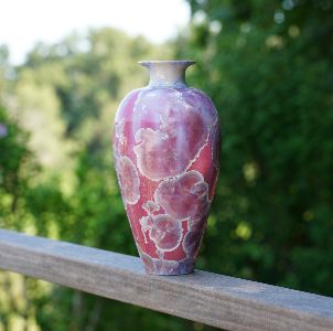 Vase fuschia n° 2 forme élancée