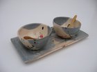 Le duo mini-bols avec son petit plateau ATELIER TERRA D'ESPEREL - Fabricant à - Arts de la table et culinaire