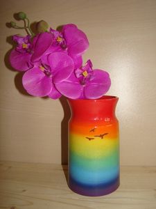 Vase arc-en-ciel